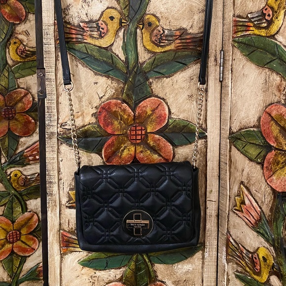 Kate Spade Quilted Leather Black Crossbody - Picture 2 of 10